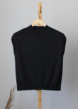 Темно синий топ с натуральным шелком от united colors of benetton