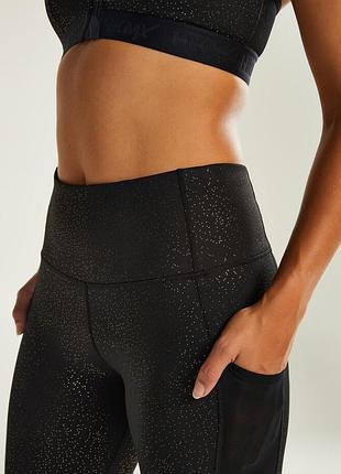 💞👄🖤лосины блестящие hkmx high waisted sport leggings gold glittersparkle
