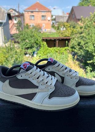 Кросівки jordan 1 retro low og sp travis scott reverse mocha