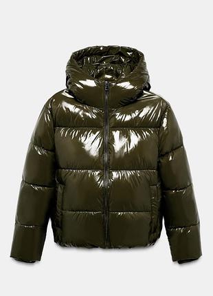Зимняя куртка zara оригинал р. l/xl пуфер zara