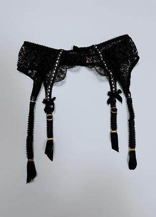 Agent provocateur жіночий чорний мереживний пояс для панчіх оригінал