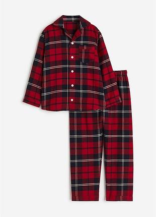 Крута стильна байкова піжама в клітинку на хлопчика 4/6р h&m