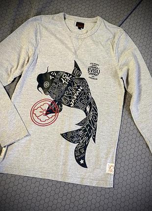Реглан лонгслив футболка лонг evisu