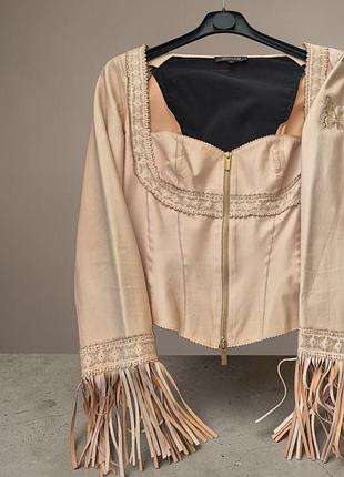 Кожаная куртка roberto cavalli, made in italy, р. m