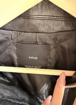 Шкіряна куртка mango 3