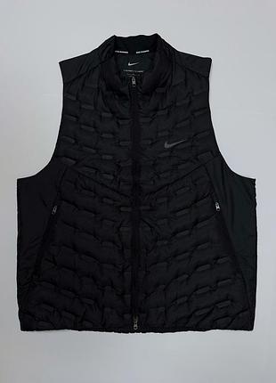 Nike therma fit adv мужская черная стеганая пуховая спортивная жилетка оригинал