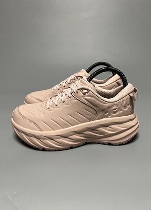 Шкіряні кросівки для комфортної ходьби та бігу hoka one one bondi sr оригінал 1110521 phw