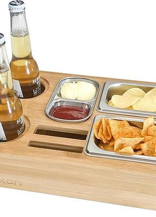 Konvixon snack box піднос-органайзер для закусок з 2 мисками та відкриваєш кою