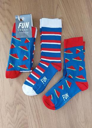 Набір 2 пари високі брендові шкарпетки fun socks розмір 35-38
