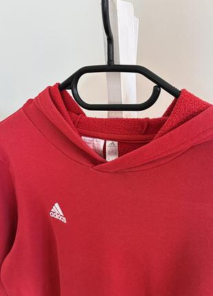 Худі adidas червоне з капюшоном 2