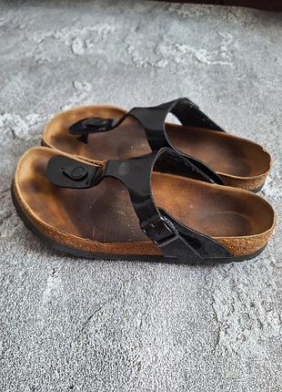 Оригинальные сандалии birkenstock gizeh patent black, разм. 40 (26 см)