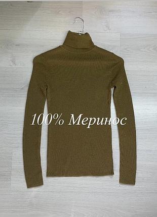 Жіночий мериносовий гольф uniqlo оригінал чудовий м’який теплий преміальний вовняний светр водолазка розмір m–l / ua 46–48