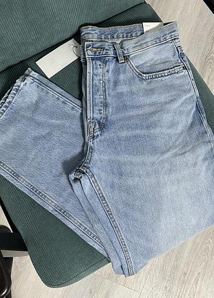 Мужские новые хлопковые брюки zara straight fit оригинал