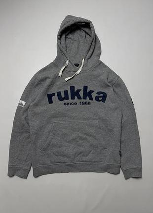 Сіре худі rukka з великим логотипом кенгуру оригінал розмір m