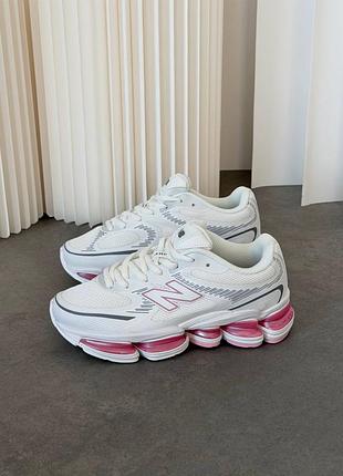 Женские кроссовки new balance 2000 timeberwolf white pink консульт белого беланс белого с розовым цветами