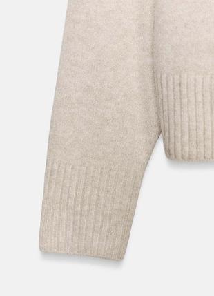 Бежевий светр zara 4