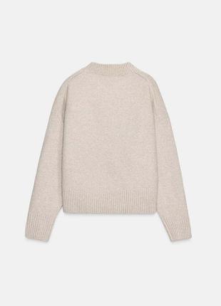 Бежевий светр zara 8