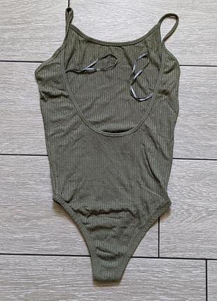 Боди в рубчик боди с декольте спины, боди с открытой спиной pull &amp; bear