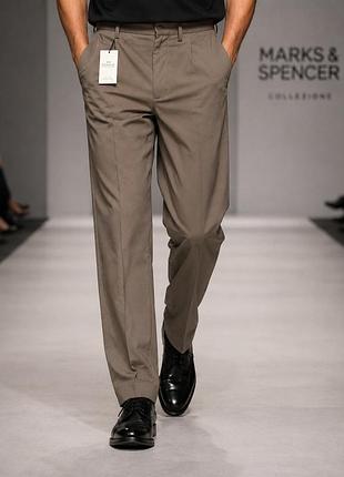 Мужские чинос marks &amp; spencer бежевые xl хлопок