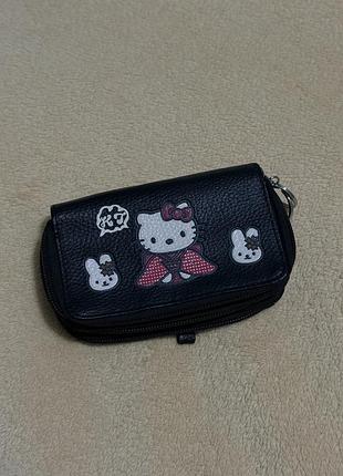 Чорний гаманець hello kitty