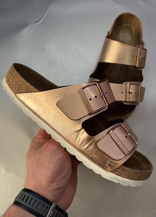 Шлепанці birkenstock arizona metallic copper