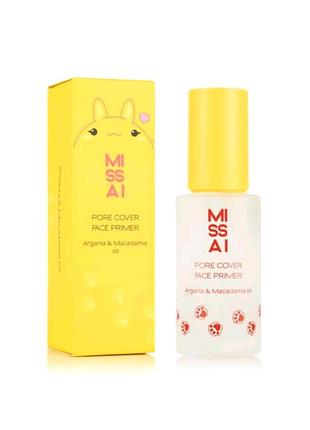 Вирівнюючий праймер для обличчя missai pore cover face primer, база для макіяжу, корейська косметика