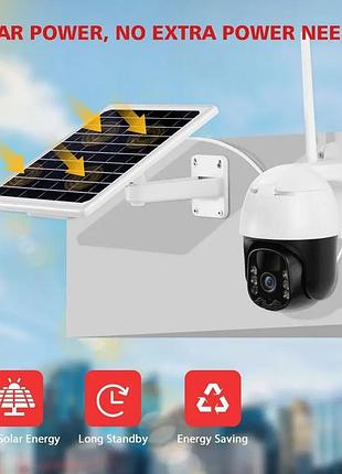 Поворотная погодозащитная солнечная камера безопасности 4g solar cam 1080p