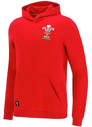 Оригинальный детский толстовка флисовая с капюшоном wales wru macron rugby рост 146-158, 159-171