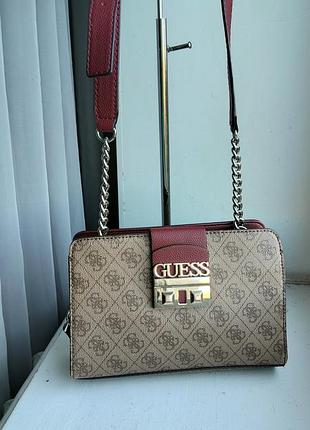Женская сумка через плечо guess logo luxe girlfriend crossbody