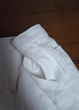 Брюки белые женские льняные 5