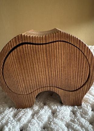 Авторская деревянная шкатулка ручной работы (bandsaw box) с клеймом