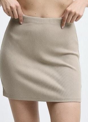Міні спідниця zara в рубчик 6