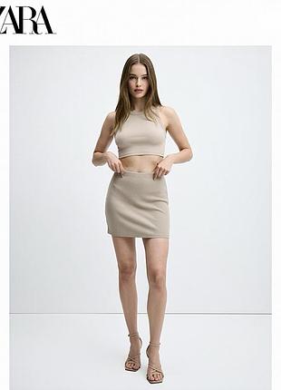 Міні спідниця zara в рубчик