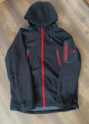 Чоловіча куртка софтшелл mammut m-l ultimate hoody black original