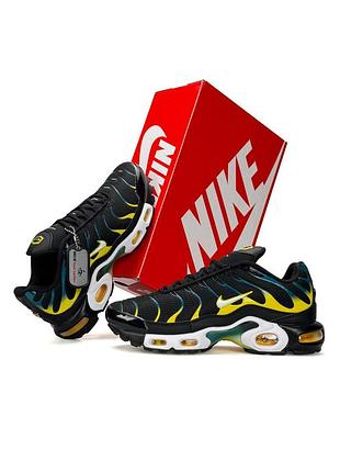 Nike air max plus tn black teal yellow 9