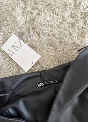 Шкіряний топ бандо zara 3