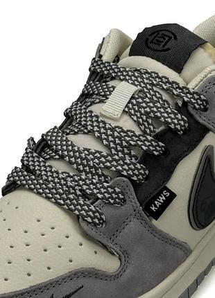 Nike sb dunk low x kaws grey beige 5
