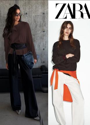 Базовий лонгслів/джемпер zara 🤎l-xl