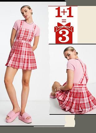 1+1=3 сукня сарафан collusion asos в клітинку форма