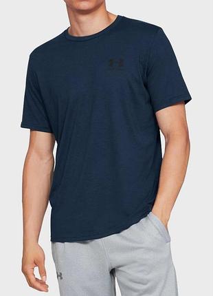 Мужская темно синяя футболка under armour андер армор оригинал