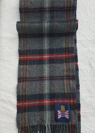 Шарф в клітинку з мериносової вовни woven in the british isles
