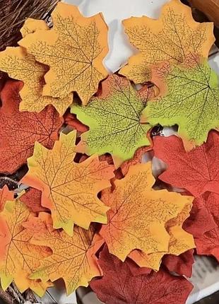 Осіннє листя клена для рукоділля 8х8 см
