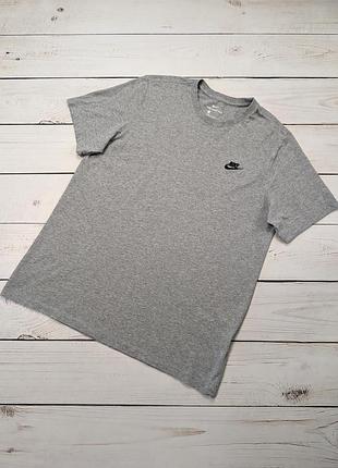 Мужская серая коттоновая футболка nike tee оригинал найк размер l