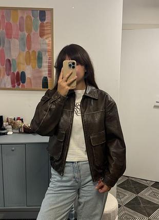 Шкірянка куртка bershka 2