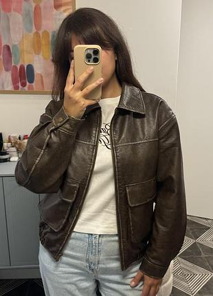 Шкірянка куртка bershka