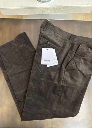 Мужские вельветовые брюки selected homme.