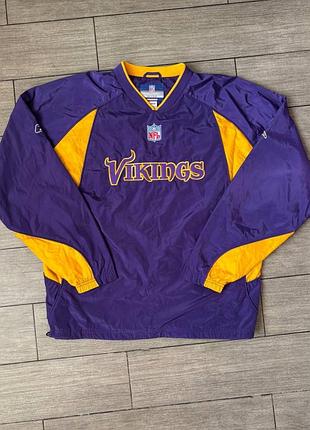Nfl minnesota vikings от reebok, ветровка reebok, пуловер reebok