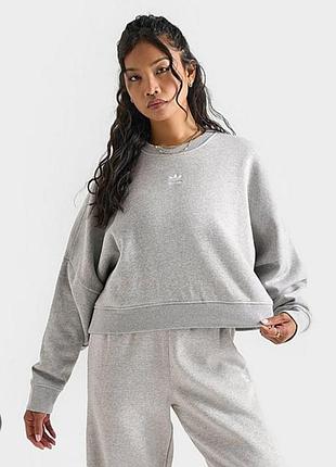 Кофта adidas 40-46 оверсайз на флисе