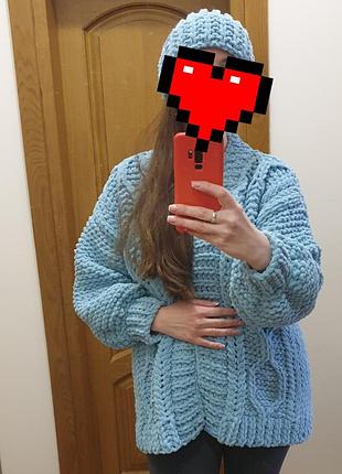 Вязаный кардиган 5