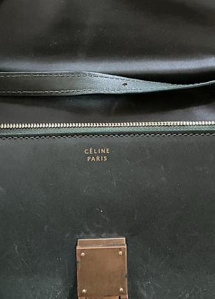 Темно зелена сумка céline 2